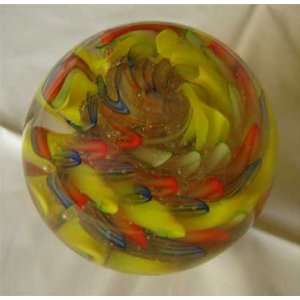  Hand Blown Murano Glass Ball Paperweight: Office Products