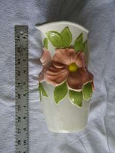 Holland Mold Pitcher Pastel Cottage Handpainted Flowers  