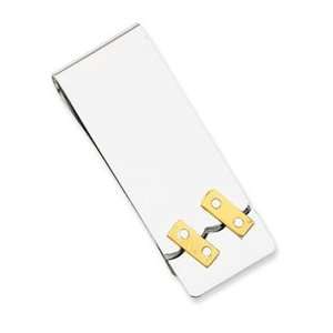  Sterling Silver and Vermeil Money Clip   JewelryWeb 