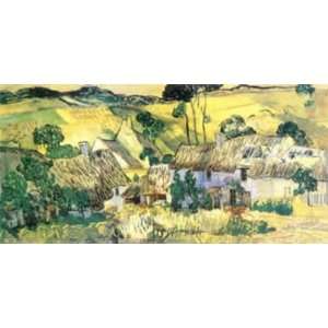  Vincent Van Gogh: 37W by 18H : Farms Near Auvers CANVAS 