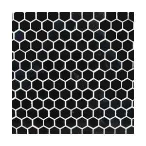  Jet Black Hexagons Polished Mosaic