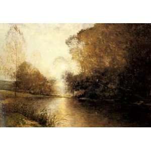  12X16 inch Wahlberg Alfred A Moonlit River Landscape With 
