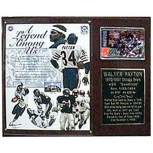  Walter Payton Hand Signed Card Plaque