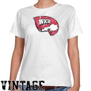 NCAA Western Kentucky Hilltoppers Ladies White Distressed Logo Vintage 