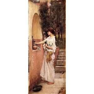   William Waterhouse   32 x 80 inches   A Roman Offering