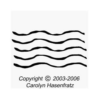  Faux Postmark Wavy Lines Unmounted Rubber Stamp: Arts 