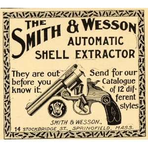  1897 Ad Smith & Wesson Logo Automatic Shell Extractor 