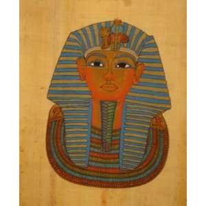  MASK KING TUT Egyptian PAPYRUS 8x12(20x30cm)