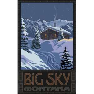  Northwest Art Mall Big Sky Montana Winter Mountain Cabin 
