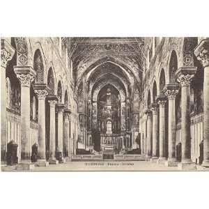   Postcard Interior of the Cathedral Monreale italy 
