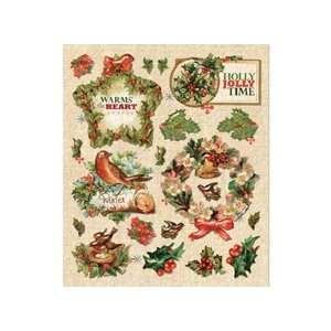  Holly Berries & Wreath Sticker Medley: Office Products