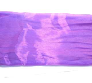 k31 Lilac Mirror Organza Fabric Mesh Sheer by Meter  