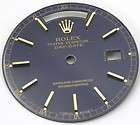   Rolex Mens President Day Date Black w/Yellow Hash Marks QuickSet Dial