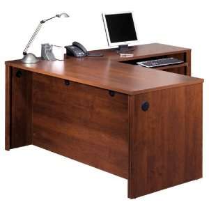   shape Wood Home Office Computer Desk in Tuscany Brown: Office Products