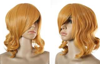 TOUHOU Cosplay Wig GOLD YELLOW WAVY Y50  