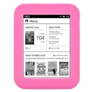 For Barnes & Noble Nook Simple Touch Pink Soft Gel Silicone Protective 