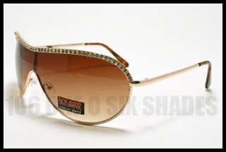   Designers Aviator Shield Womens Sunglasses Metal Rim SILVER Smoke