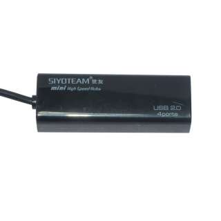 Siyoteam Hi Speed   4 PORT Mini USB Hub SY H10 BLACK FAST SHIPPING USA 