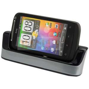 Micro Data Cable + Sync Cradle Battery Charger Dock For HTC Desire S 