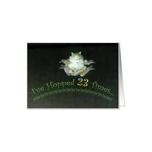 23rd Birthday Missouri Tree Frog Hopped Card Toys & Games