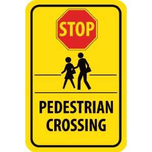 TM172K   Stop Pedestrian Crossing, 24 X 18, .080 High Intensisty 