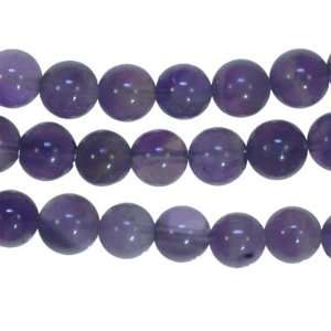  Amethyst 6mm Round Smooth Genuine Natural Beads Strand 16 