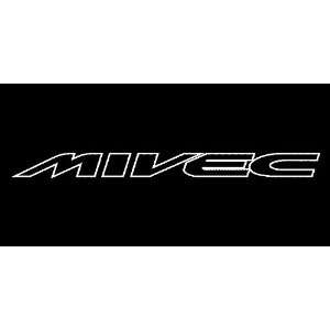 Mitsubishi Mivec Italic Outline Windshield Vinyl Banner Decal 36 x 