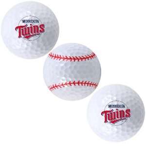  Minnesota Twins Three Pack of Golf Balls Sports 