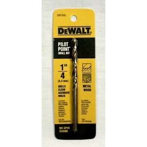  4 each Dewalt Pilot Point Gold Ferrous Oxide Drill Bit 