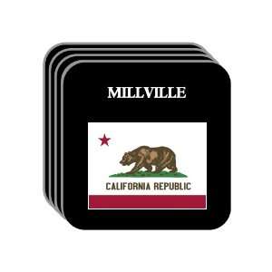  US State Flag   MILLVILLE, California (CA) Set of 4 Mini 