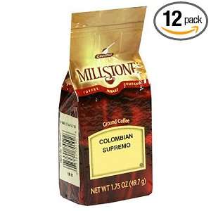 Millstone Colombian Supremo Ground Coffee, 1.75 Ounce Bags (Pack of 12 