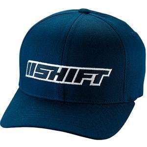    Shift Racing Text Flexfit Hat   Small/Medium/Navy: Automotive