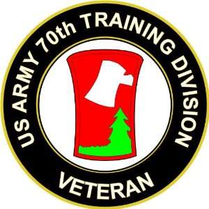  US Army Veteran 70th Training Division Sticker Decal 3.8 