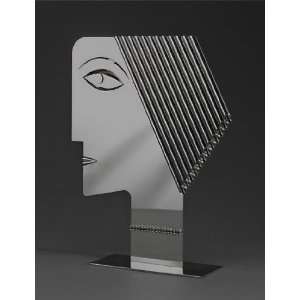   Hagenauer Werkstatte Polished Chrome Face Sculpture 