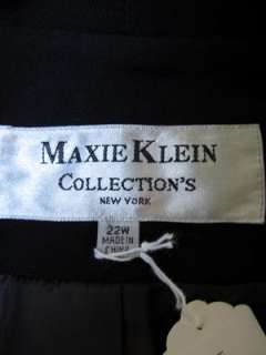 22W Maxie Klein Women Tuxedo Formal Jacket Black Rose Beaded Sequin 