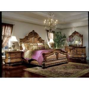  Queen Mansion Bed by AICO   Biscotti (34012R)