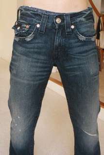 on a brand new, 100% authentic True Religion mans Billy jeans in dark 