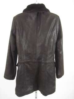 JIM & MARYLOU Brown Leather Suede Jacket Coat Sz. S  