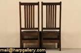 Set of 8 Wright Replica Oak Dining Chairs  