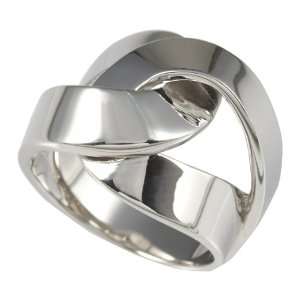  Merii Sterling Silver Plain Knot Design Ring: Jewelry