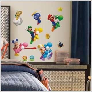  SUPER MARIO BROTHERS Wii WALL DECALS Room Decoration Stickers Decor 
