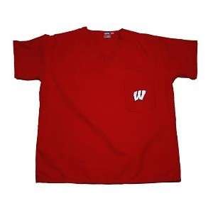  Wisconsin Red Scrubs Top