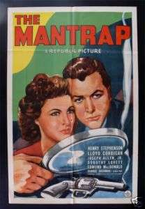 THE MANTRAP * 1SH ORIG MOVIE POSTER 1943 MAN TRAP  