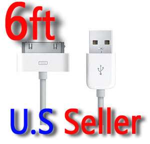6FT USB DATA CABLE CORD IPHONE 4 4G IPOD TOUCH 4TH GEN  