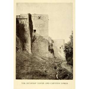  1907 Print Infantas Tower Captives Granada Spain 