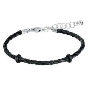   Black Twisted Leather Interchangeable Bracelet Arts, Crafts & Sewing