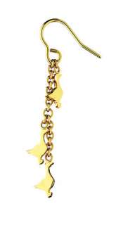 MJ0097 Moschino LUISA & FRIENDS GOLD PLATE EARRINGS NEW  