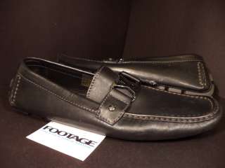 LOUIS VUITTON LV SLIP ON LOAFER LEATHER BLACK SILVER Sz 10.5  