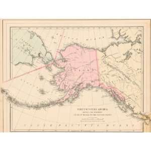  Mitchell 1881 Antique Map of Alaska