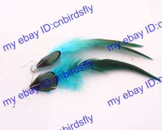   Dangle Extra long peacock Feather Earrings Stylist jewellry New  